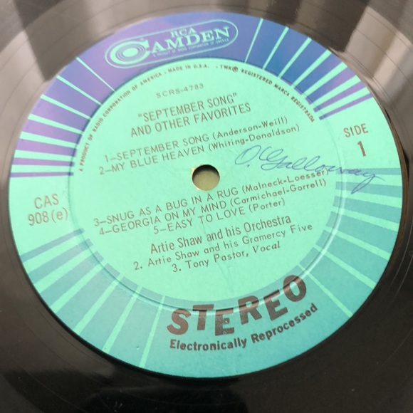 Artie Shaw September Song Vinyl Lp '65 - Picture 3 of 8